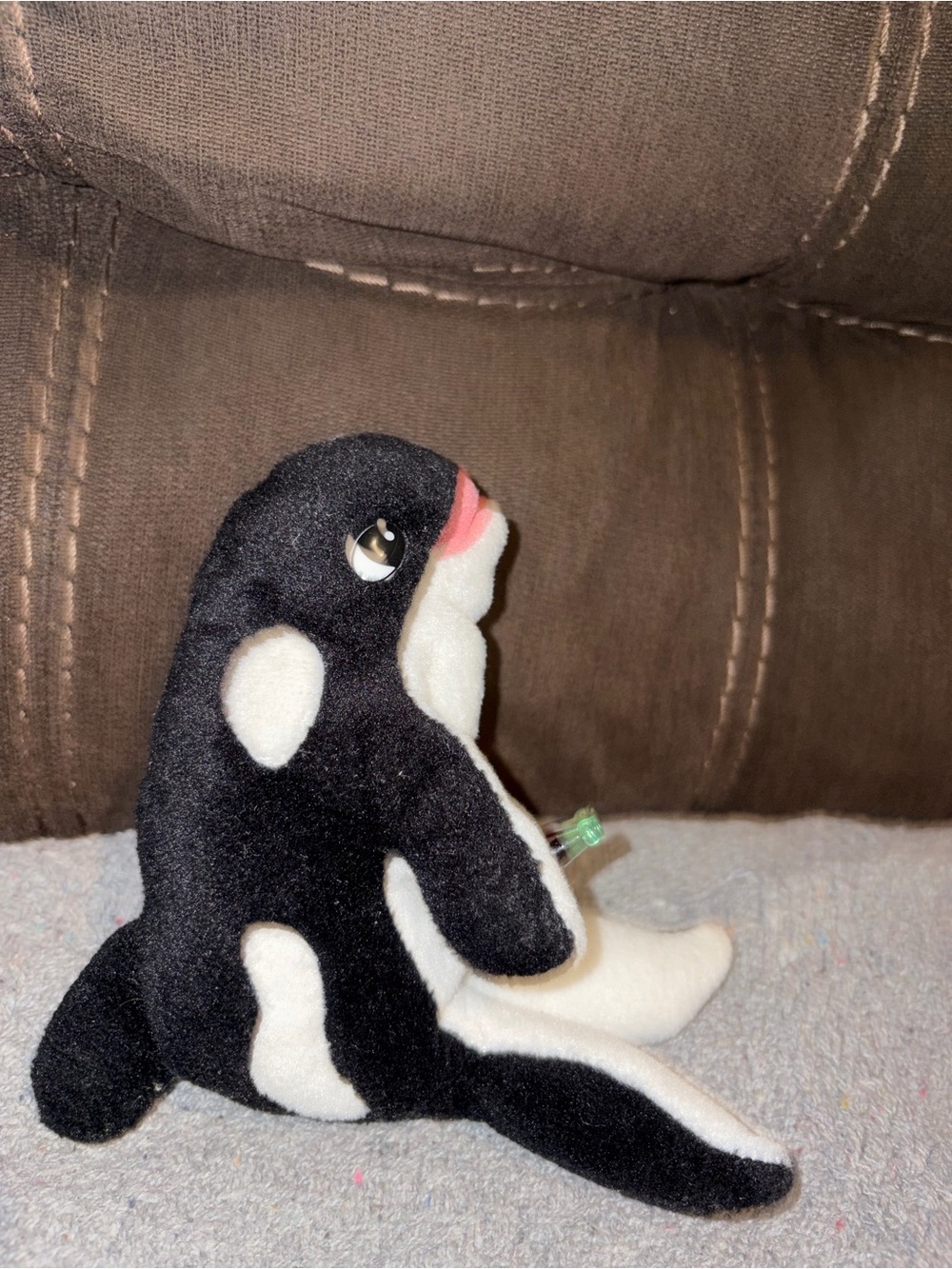 Coca Cola Black & White Orca Plush Small Pet Toy